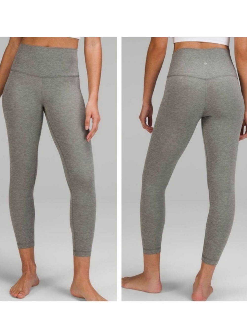 Lululemon Align High-Rise Pant 25" in Heathered Grey size 20